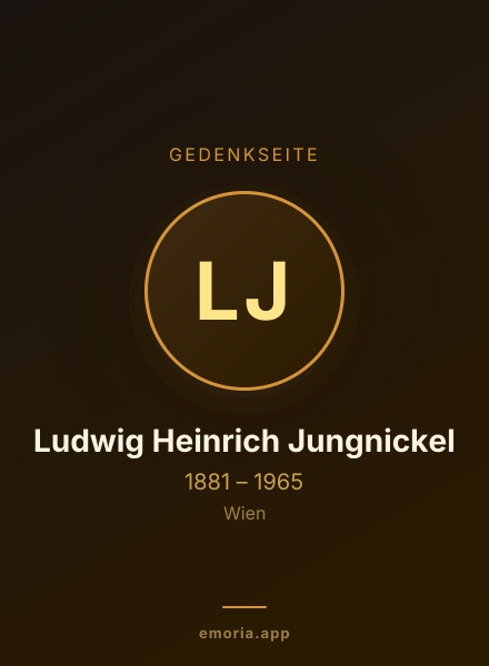 Gedenkportrait von Ludwig Heinrich Jungnickel