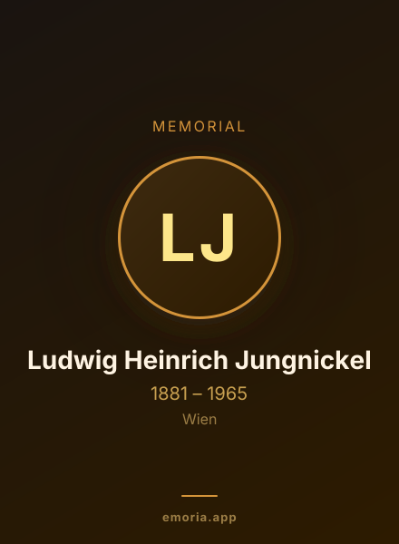 Memorial portrait of Ludwig Heinrich Jungnickel