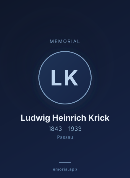 Memorial portrait of Ludwig Heinrich Krick