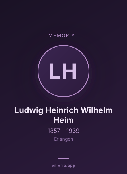 Memorial portrait of Ludwig Heinrich Wilhelm Heim
