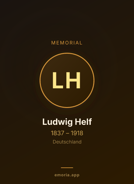 Memorial portrait of Ludwig Helf