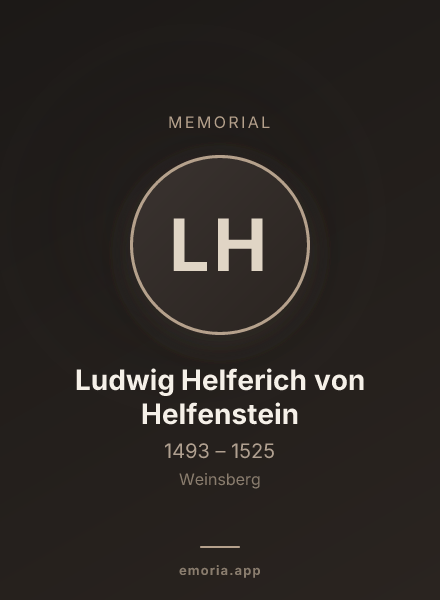 Memorial portrait of Ludwig Helferich von Helfenstein