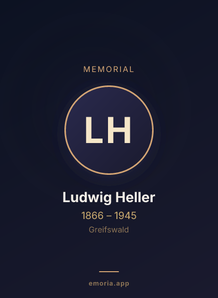 Memorial portrait of Ludwig Heller