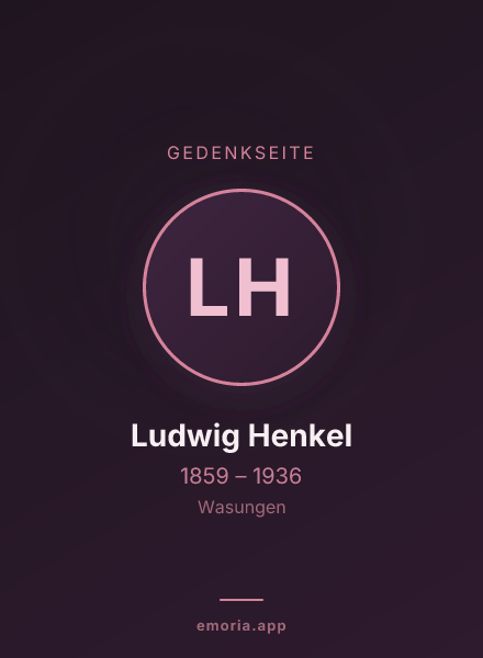 Gedenkportrait von Ludwig Henkel