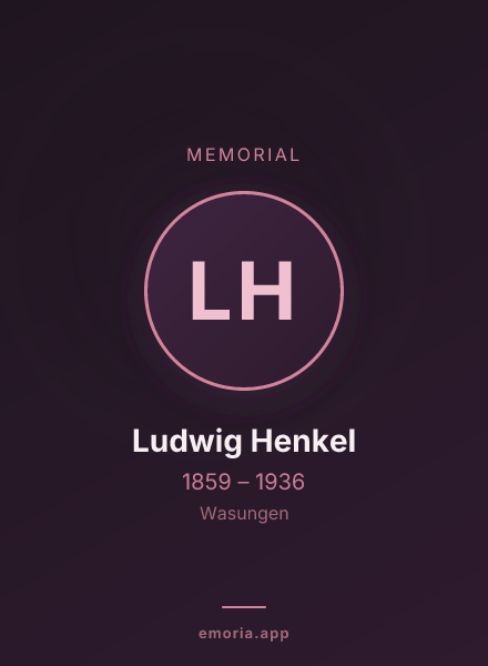 Memorial portrait of Ludwig Henkel