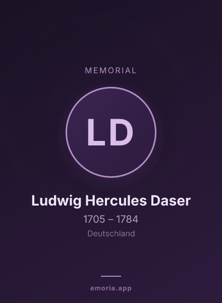 Memorial portrait of Ludwig Hercules Daser