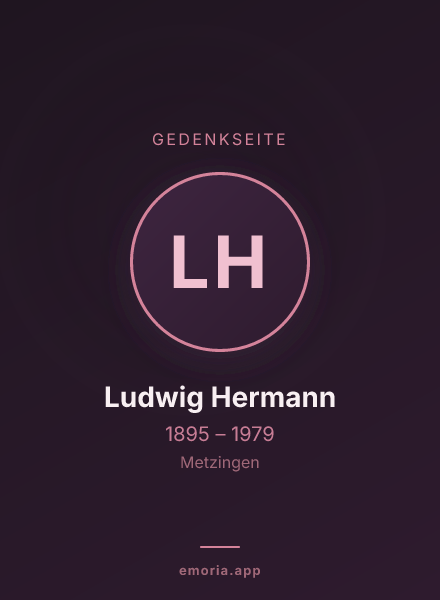 Gedenkportrait von Ludwig Hermann