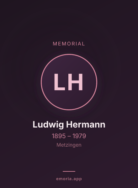 Memorial portrait of Ludwig Hermann