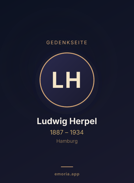 Gedenkportrait von Ludwig Herpel
