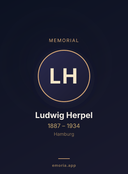 Memorial portrait of Ludwig Herpel