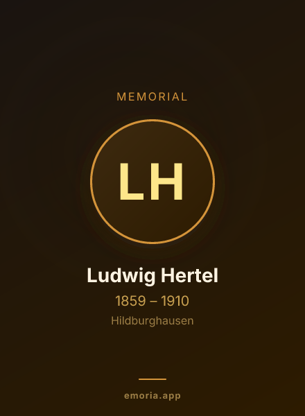 Memorial portrait of Ludwig Hertel