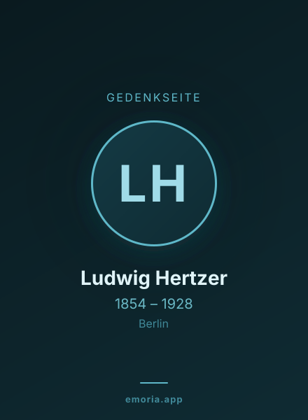 Gedenkportrait von Ludwig Hertzer