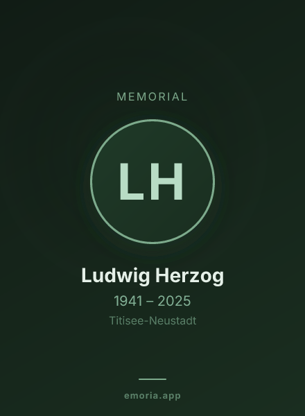 Memorial portrait of Ludwig Herzog