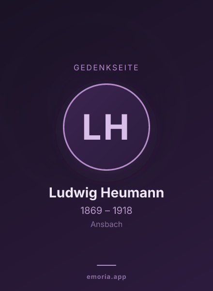 Gedenkportrait von Ludwig Heumann