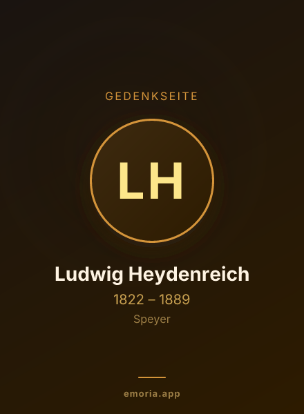 Gedenkportrait von Ludwig Heydenreich
