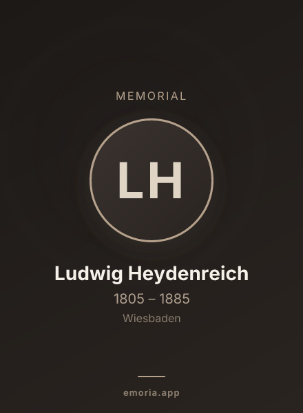 Memorial portrait of Ludwig Heydenreich
