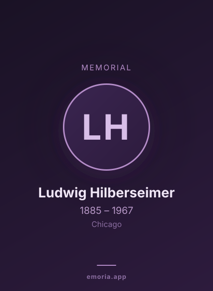 Memorial portrait of Ludwig Hilberseimer