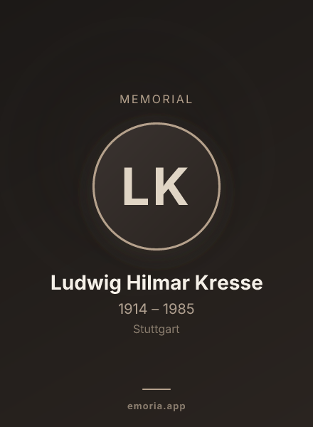 Memorial portrait of Ludwig Hilmar Kresse