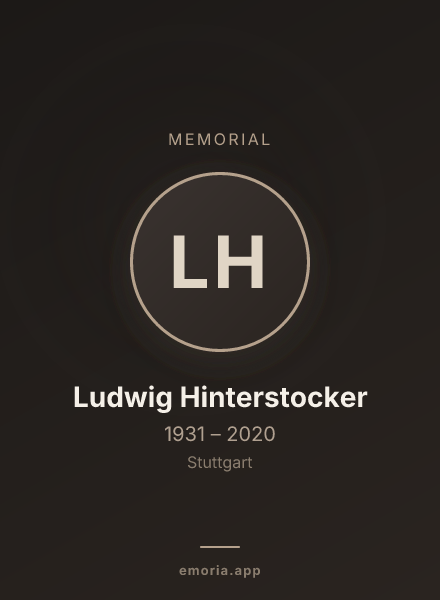 Memorial portrait of Ludwig Hinterstocker