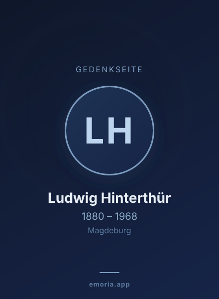 Gedenkportrait von Ludwig Hinterthür