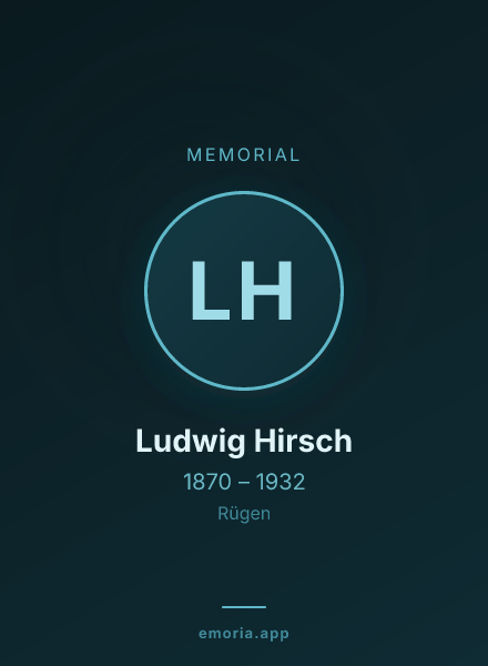 Memorial portrait of Ludwig Hirsch
