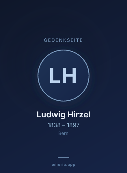 Gedenkportrait von Ludwig Hirzel