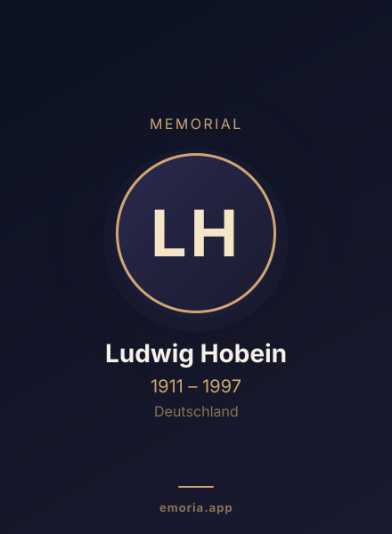 Memorial portrait of Ludwig Hobein