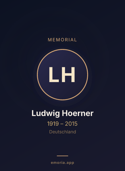 Memorial portrait of Ludwig Hoerner