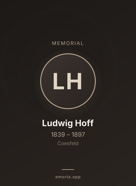 Memorial portrait of Ludwig Hoff