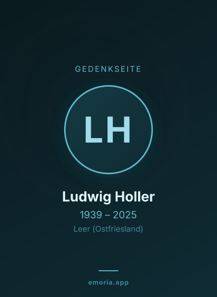 Gedenkportrait von Ludwig Holler