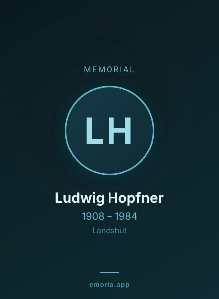 Memorial portrait of Ludwig Hopfner