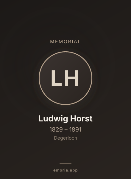 Memorial portrait of Ludwig Horst