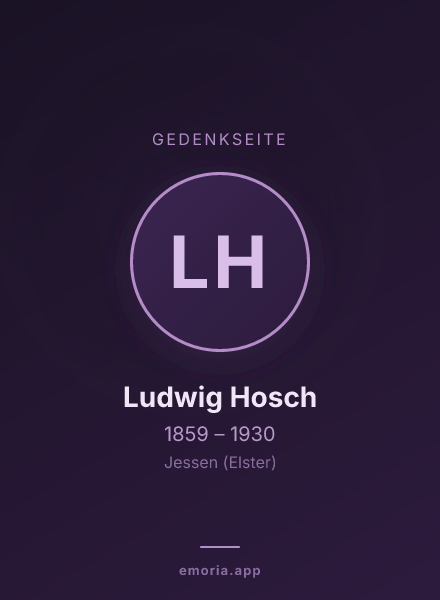 Gedenkportrait von Ludwig Hosch