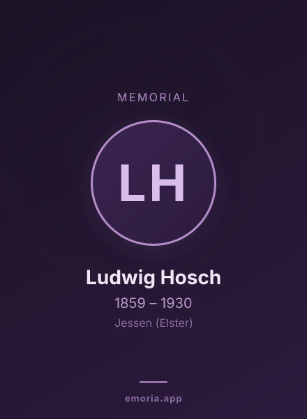 Memorial portrait of Ludwig Hosch