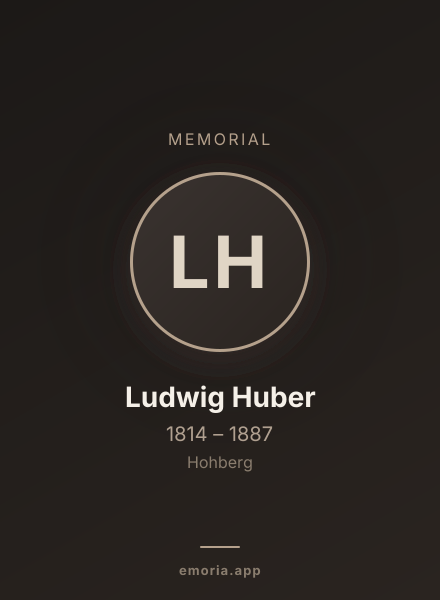 Memorial portrait of Ludwig Huber