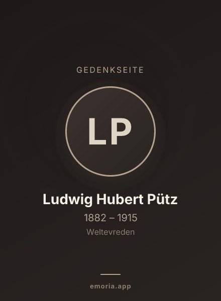 Gedenkportrait von Ludwig Hubert Pütz