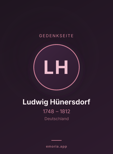 Gedenkportrait von Ludwig Hünersdorf