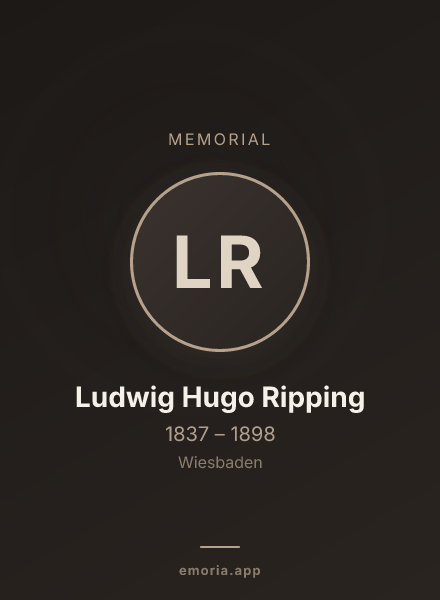 Memorial portrait of Ludwig Hugo Ripping