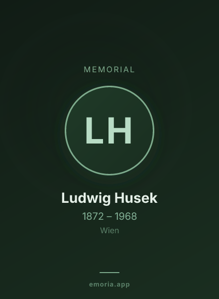 Memorial portrait of Ludwig Husek