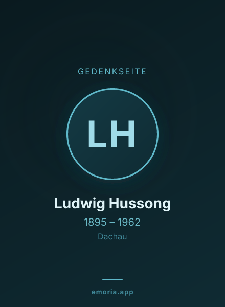 Gedenkportrait von Ludwig Hussong