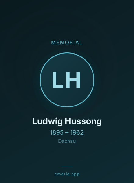 Memorial portrait of Ludwig Hussong