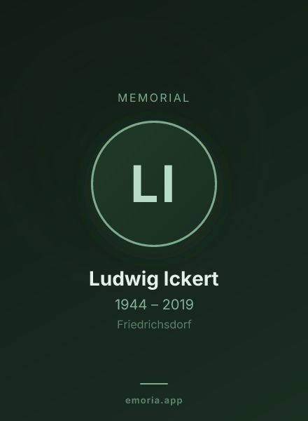 Memorial portrait of Ludwig Ickert