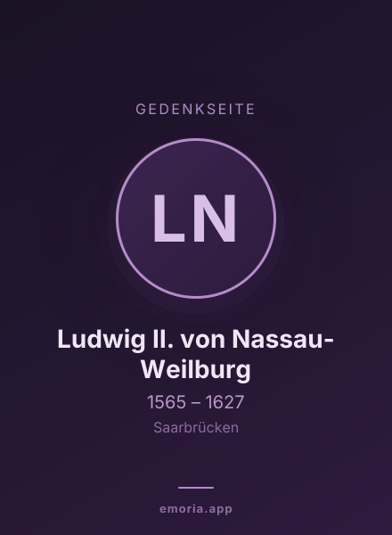 Gedenkportrait von Ludwig II. von Nassau-Weilburg