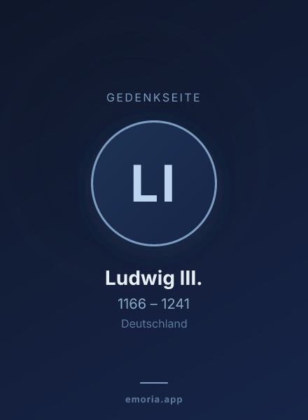 Gedenkportrait von Ludwig III.