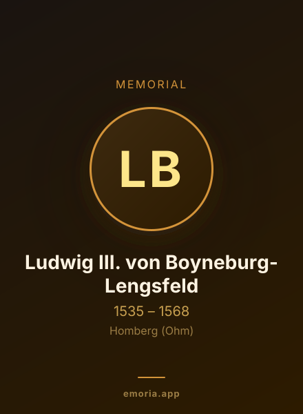 Memorial portrait of Ludwig III. von Boyneburg-Lengsfeld
