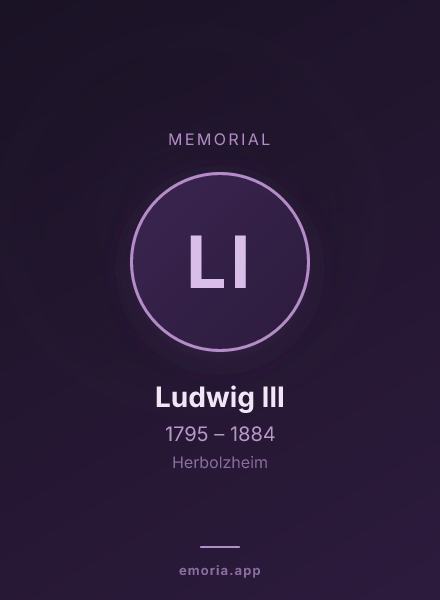 Memorial portrait of Ludwig Ill