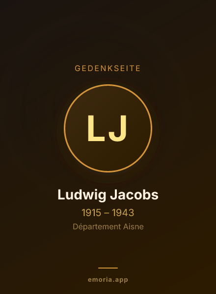 Gedenkportrait von Ludwig Jacobs