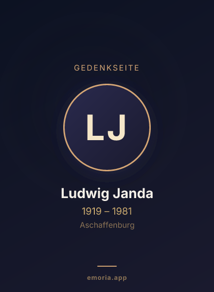 Gedenkportrait von Ludwig Janda