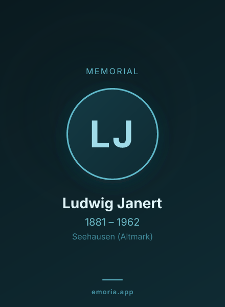 Memorial portrait of Ludwig Janert