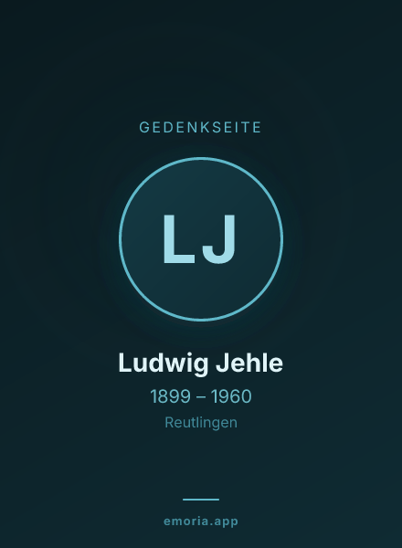Gedenkportrait von Ludwig Jehle